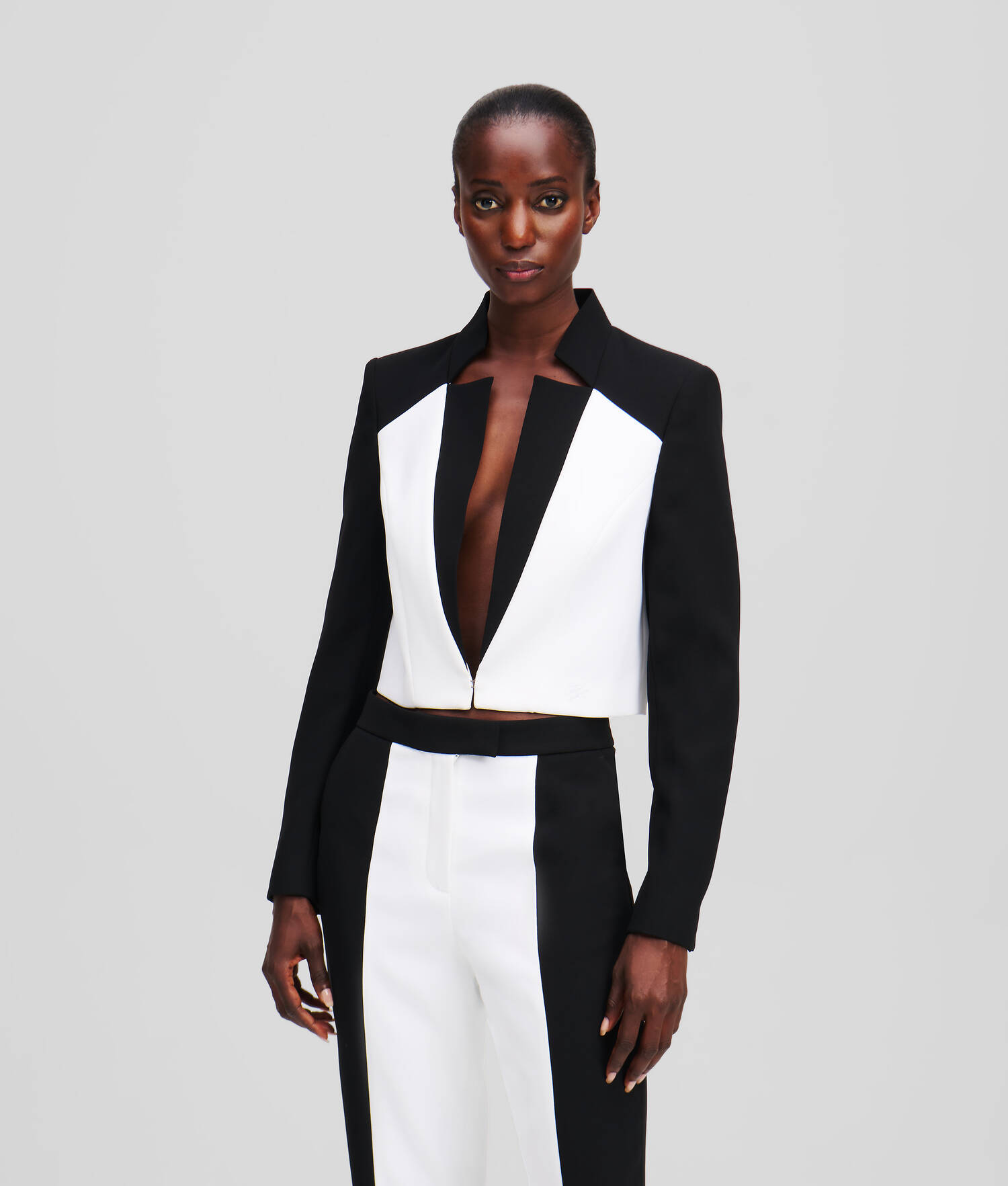 BLAZER AJUSTÉ À BLOCS DE COULEURS