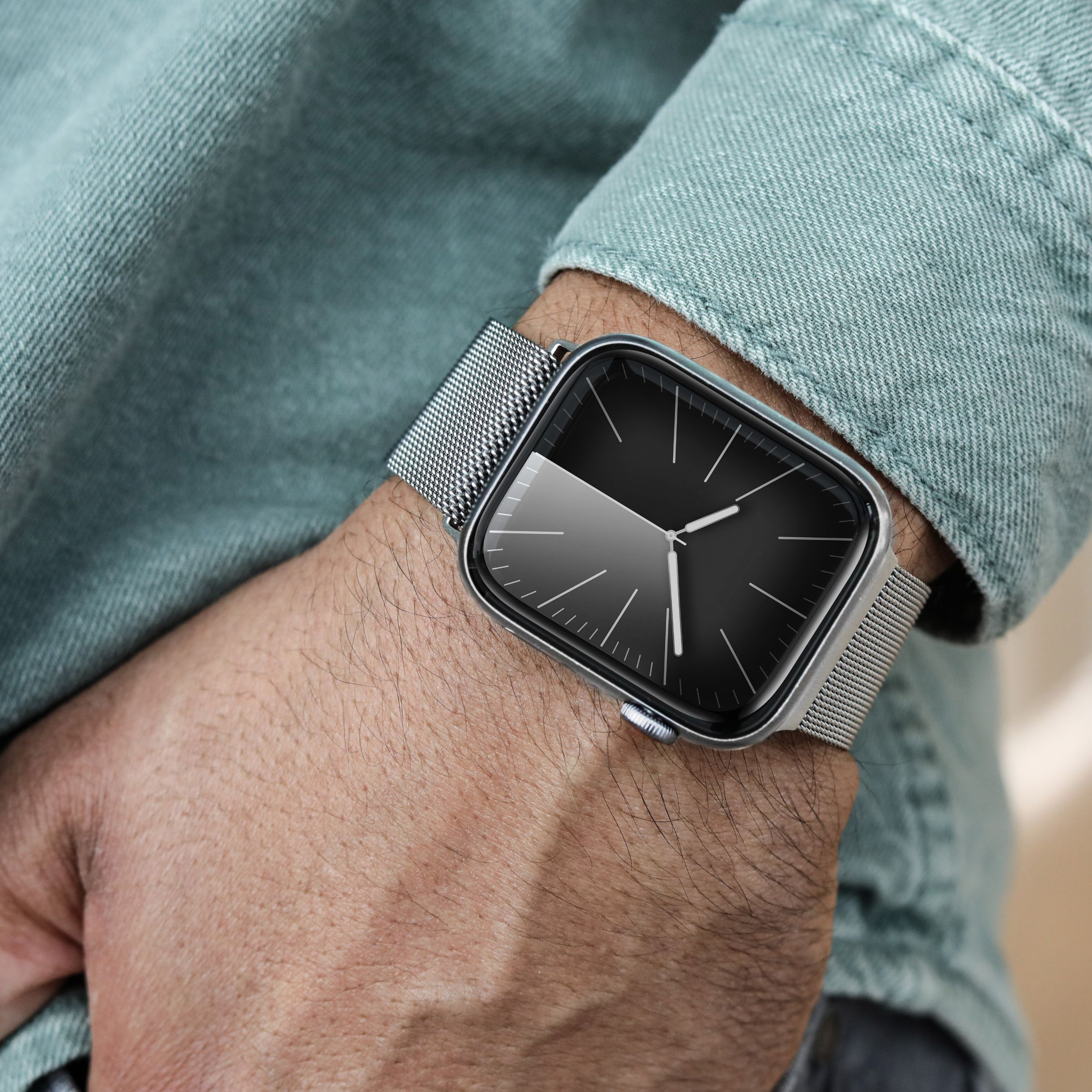 Milanese Loop 2 Apple Watch (49/46/45/44 mm) Edelstahl Armband (AWS00124) (Gelenkumfang: 130-200mm) - Silber