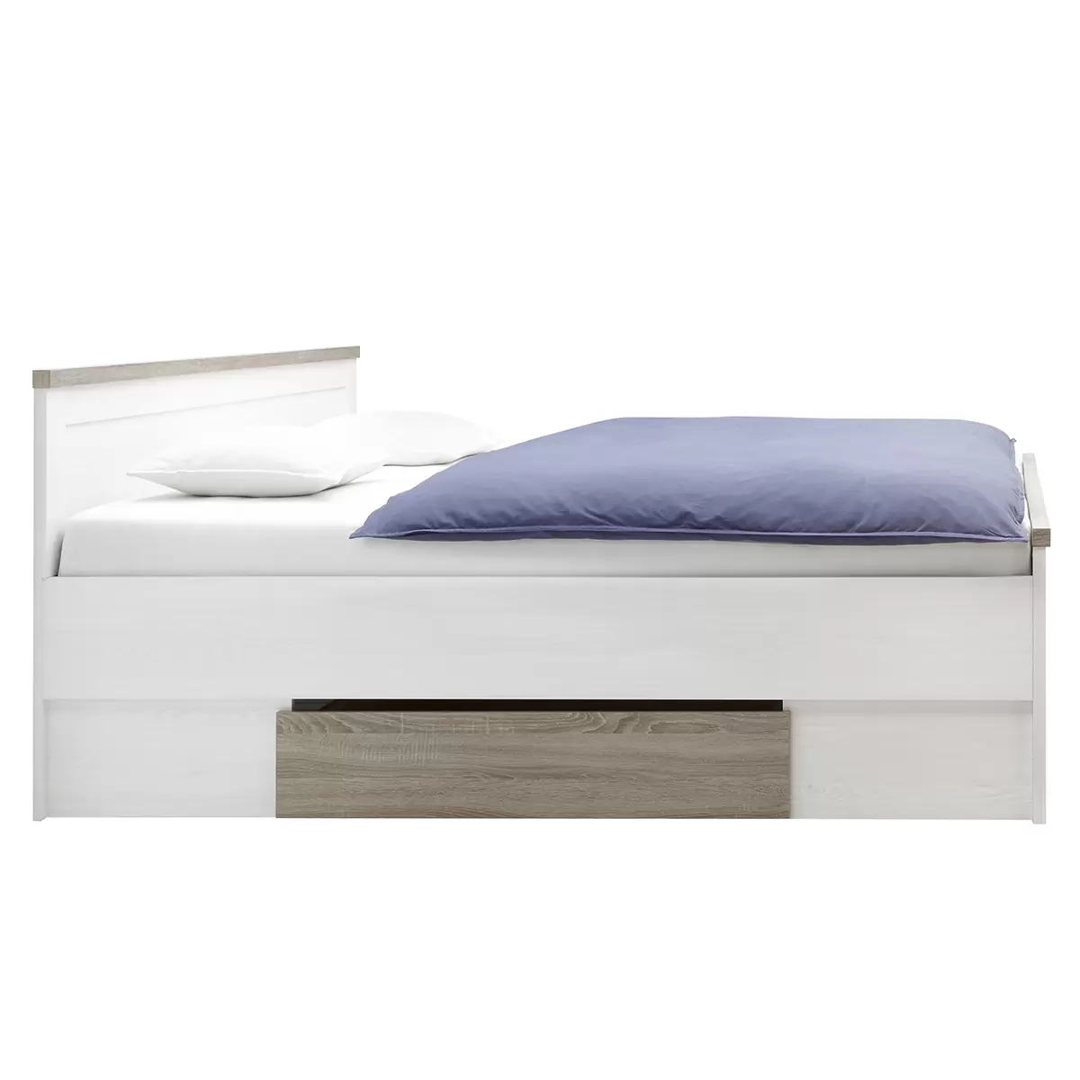 Bettanlage Luca 180 x 200 weiss,Sonoma Eiche