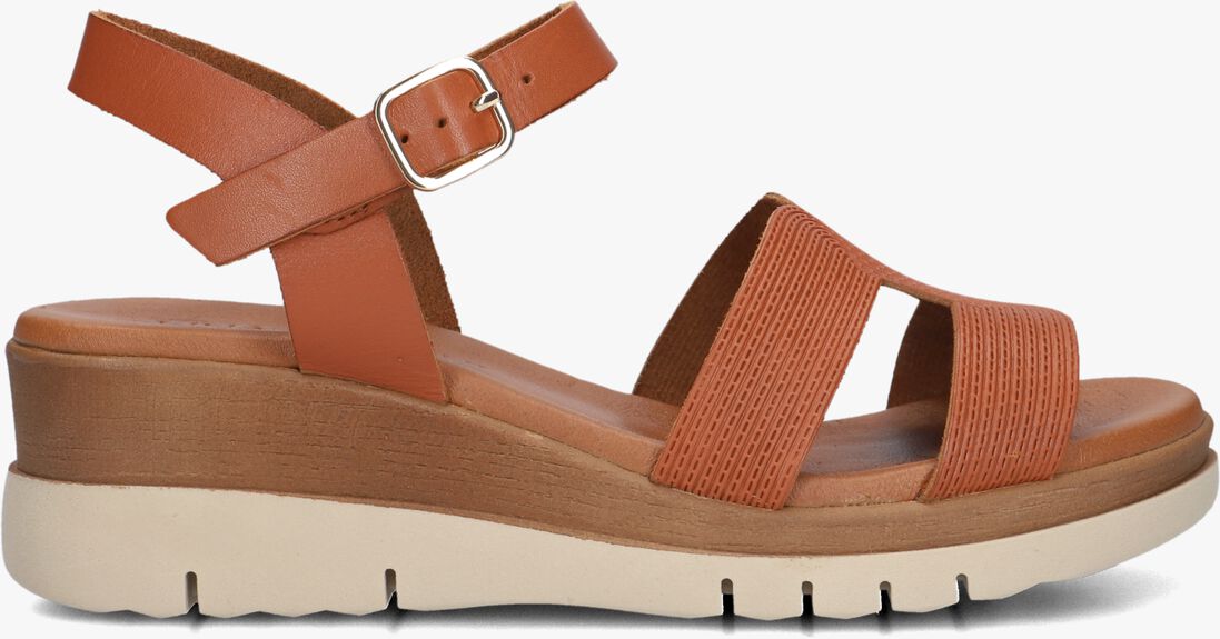 cognac lina locchi sandalen met hak 8224