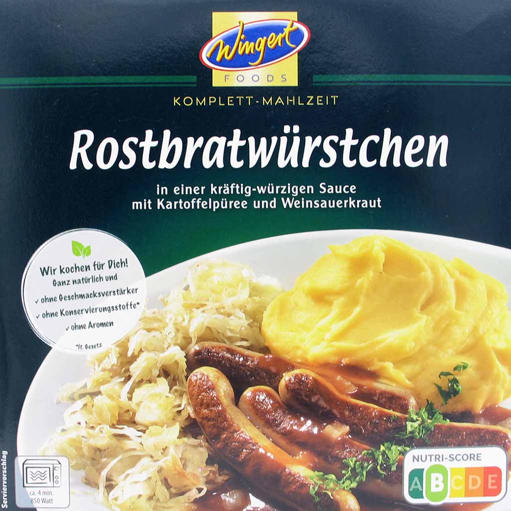 Wingert Fertiggericht Rostbratwürstchen 480g MHD:22.1.26