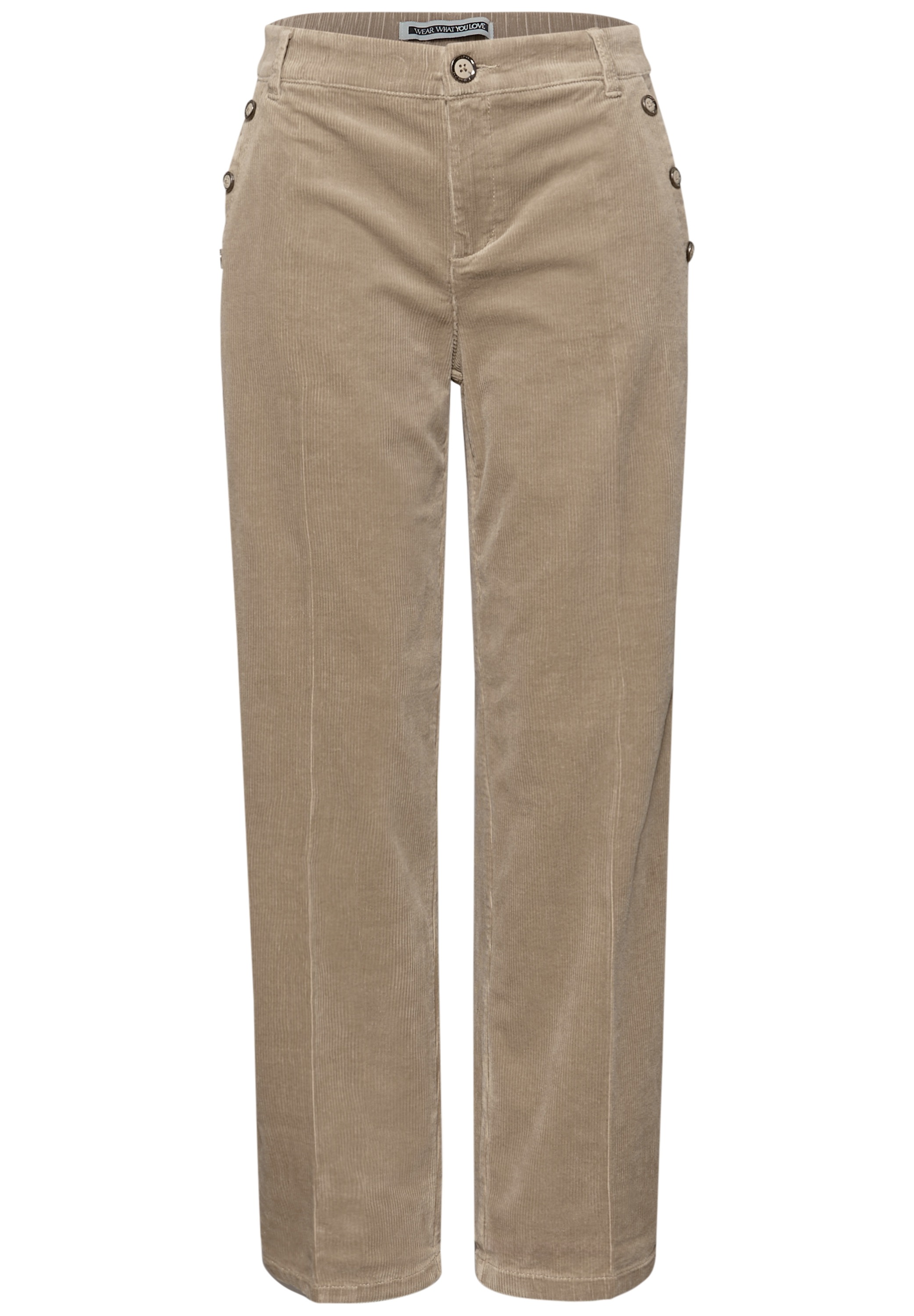 STREET ONE Cordhose  Straight Leg, Mid Waist