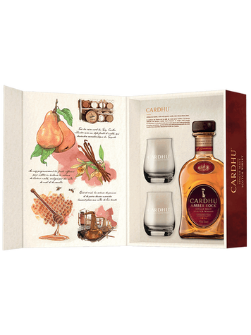 COFFRET CARDHU AMBER ROCK + 2 VERRES