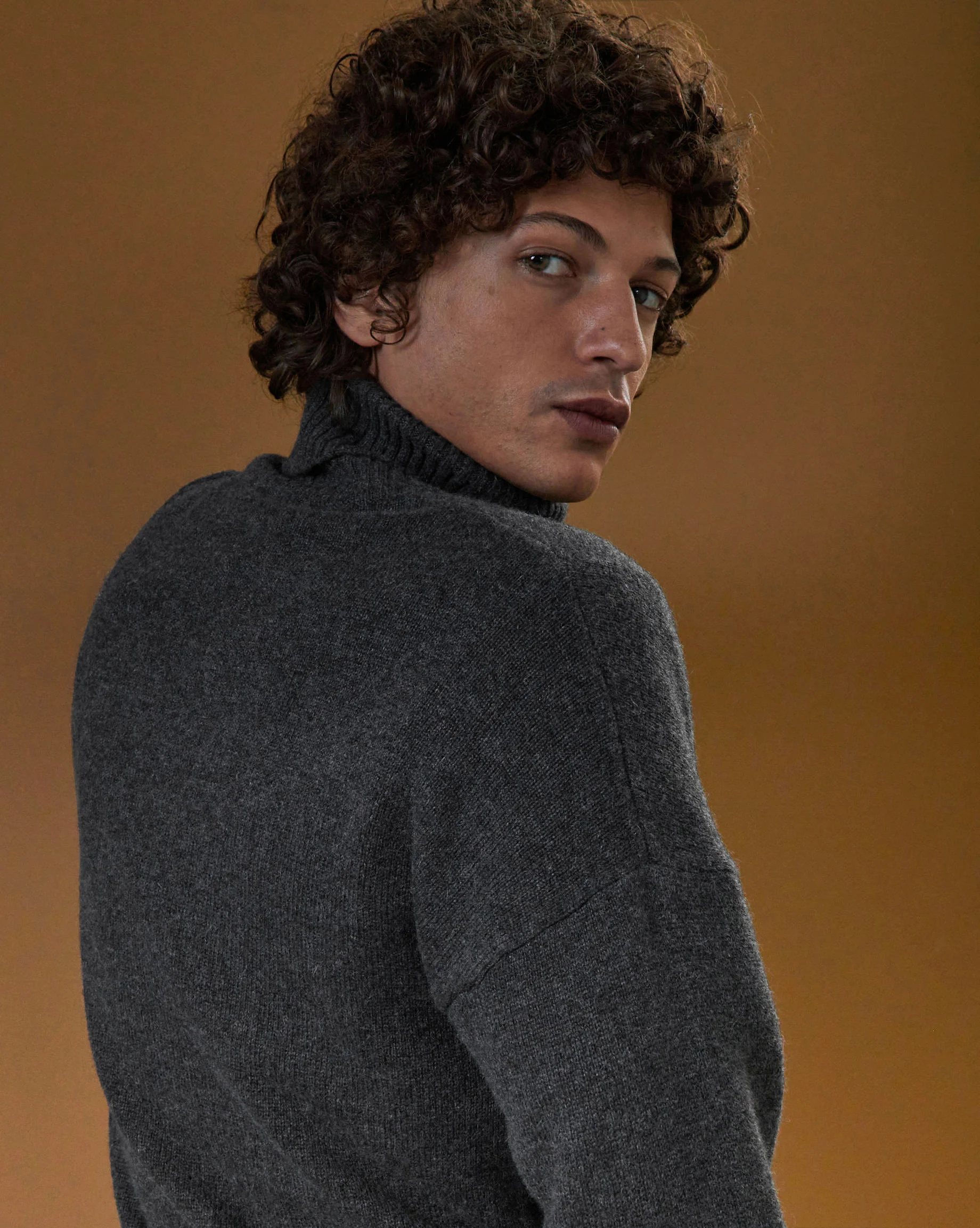 Pull col roulé en cachemire | Gris