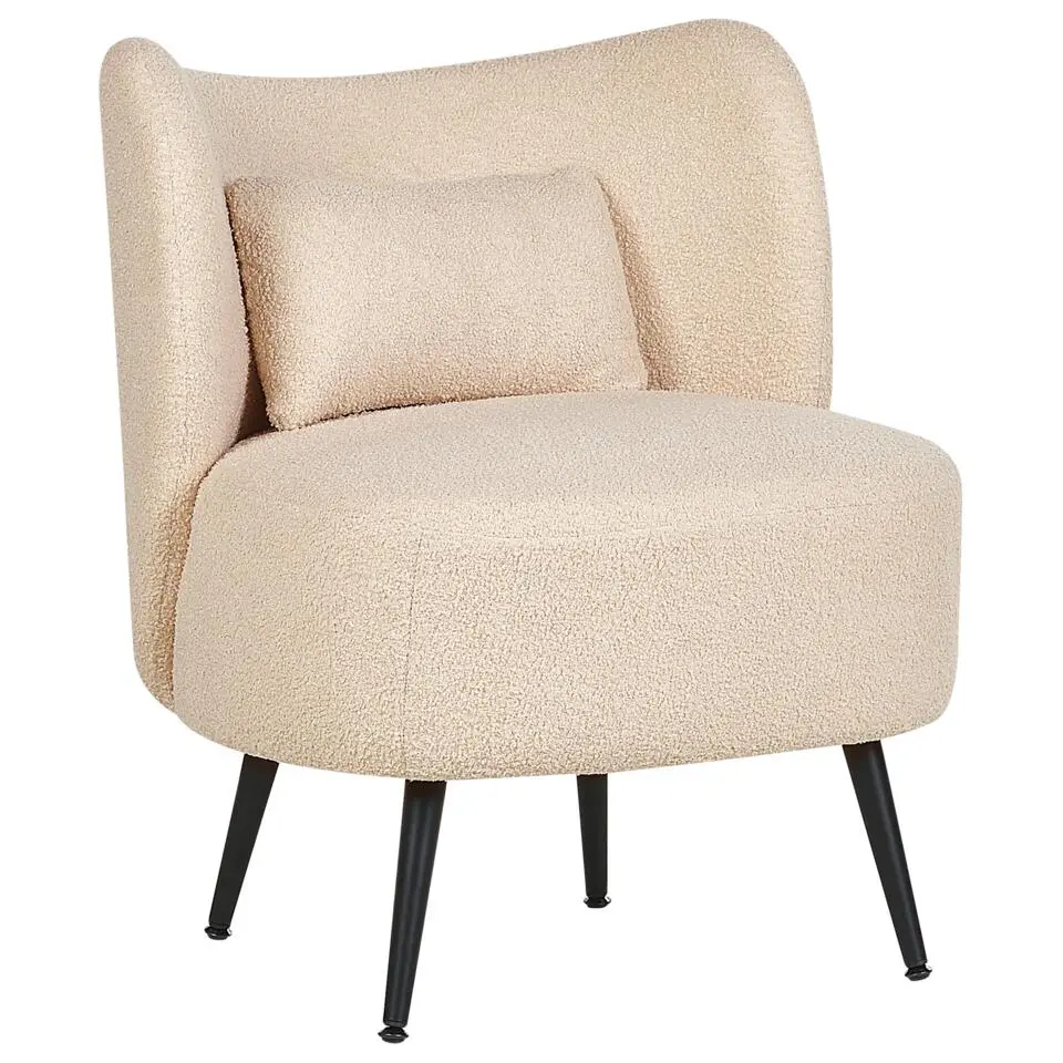 OTSBY - Fauteuil - Beige - Bouclé