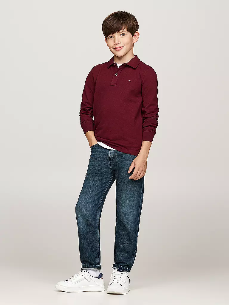 TOMMY HILFIGER Jungen Poloshirt dunkelrot