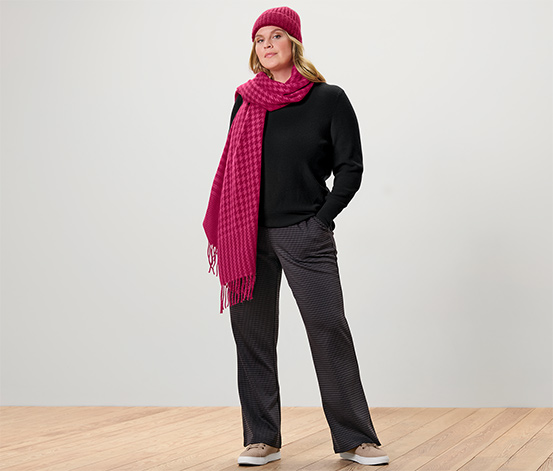 Feinstrickpullover, schwarz