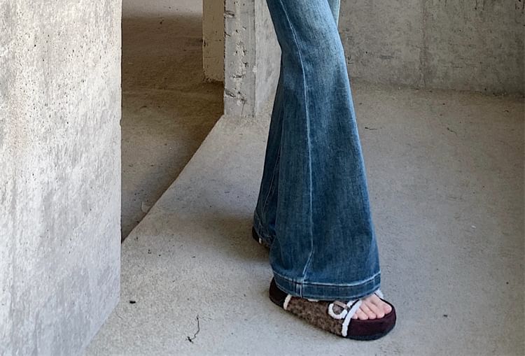 Faiar - High Rise Washed Flared Jeans