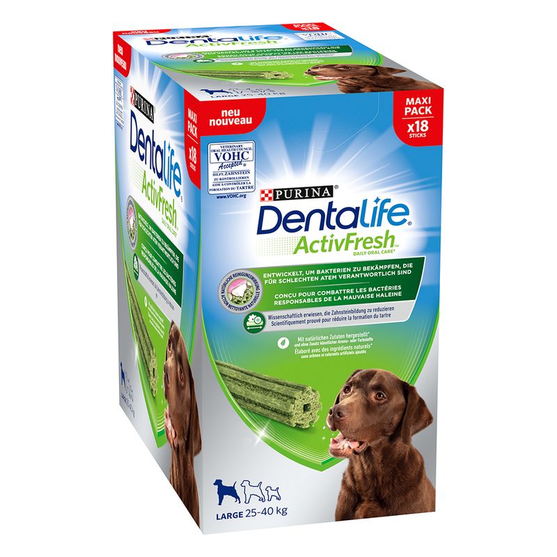 PURINA Dentalife ActivFresh Bâtonnets à mâcher pour grand chien