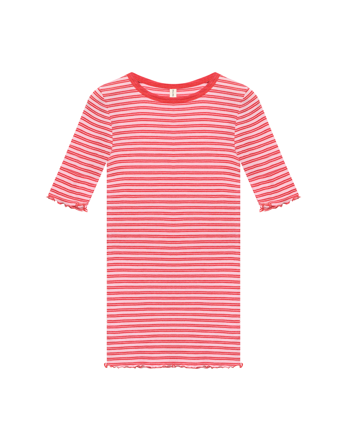 T-shirt met ruches van merinowol/zijde voor dames