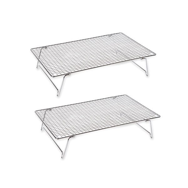 Lot de 2 volettes rectangulaires en inox 43 x 28 cm Mathon