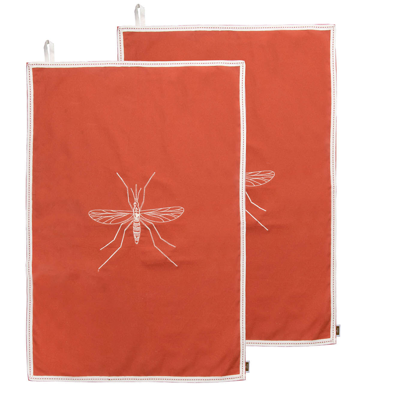 Febronie 2 Torchons en Coton Mosquito terracotta - 50x75 cm