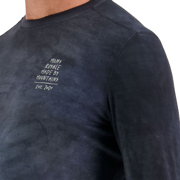 T-shirt thermique MONS ROYALE M CASCADE LS MBM WASH GRAFFITI BLACK ACID
