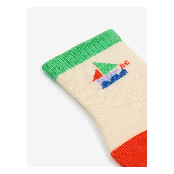Bobo Choses Chaussettes Bicolores Bateau | Ecru