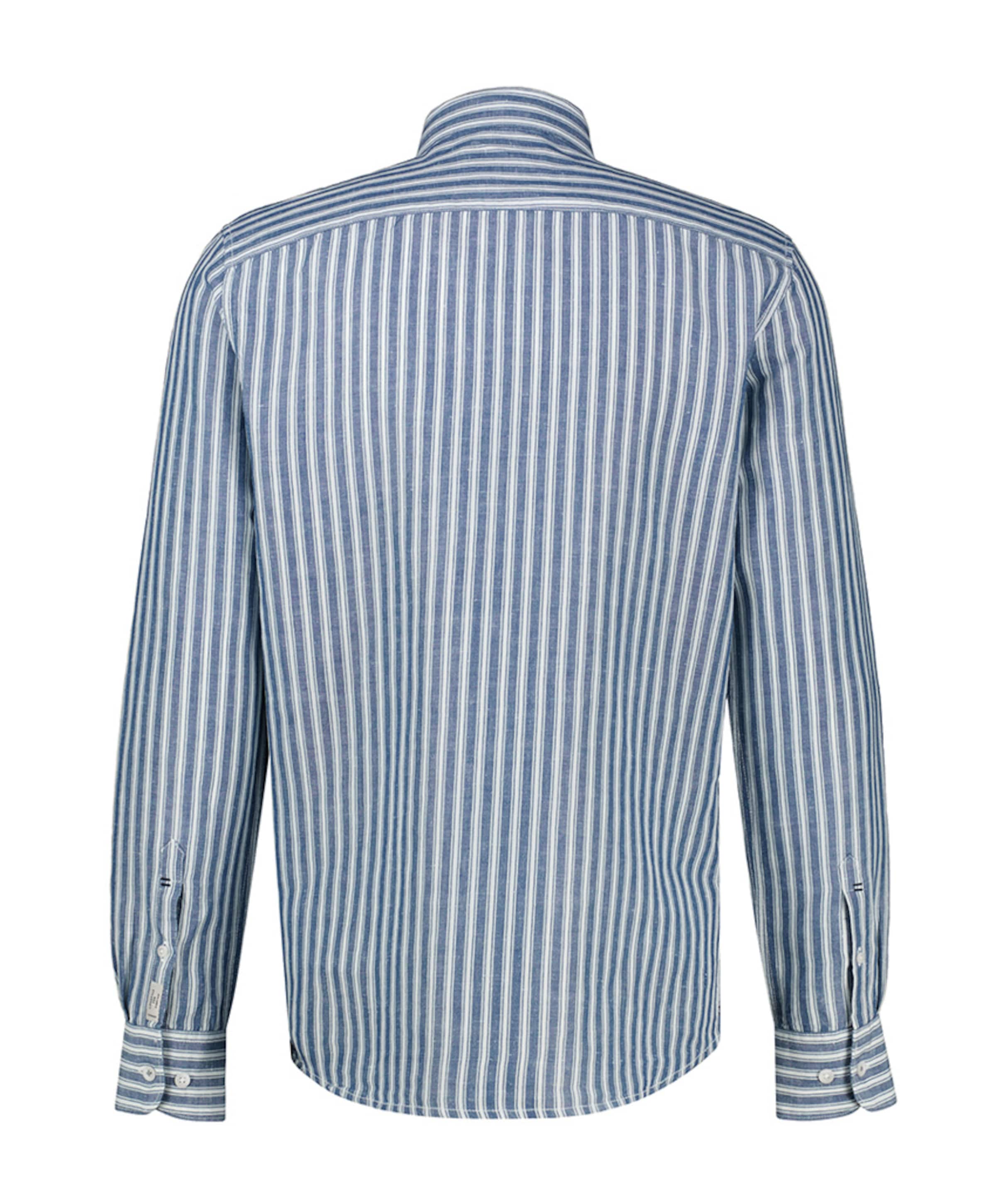 Lerros Heren overhemd lange mouw blauw