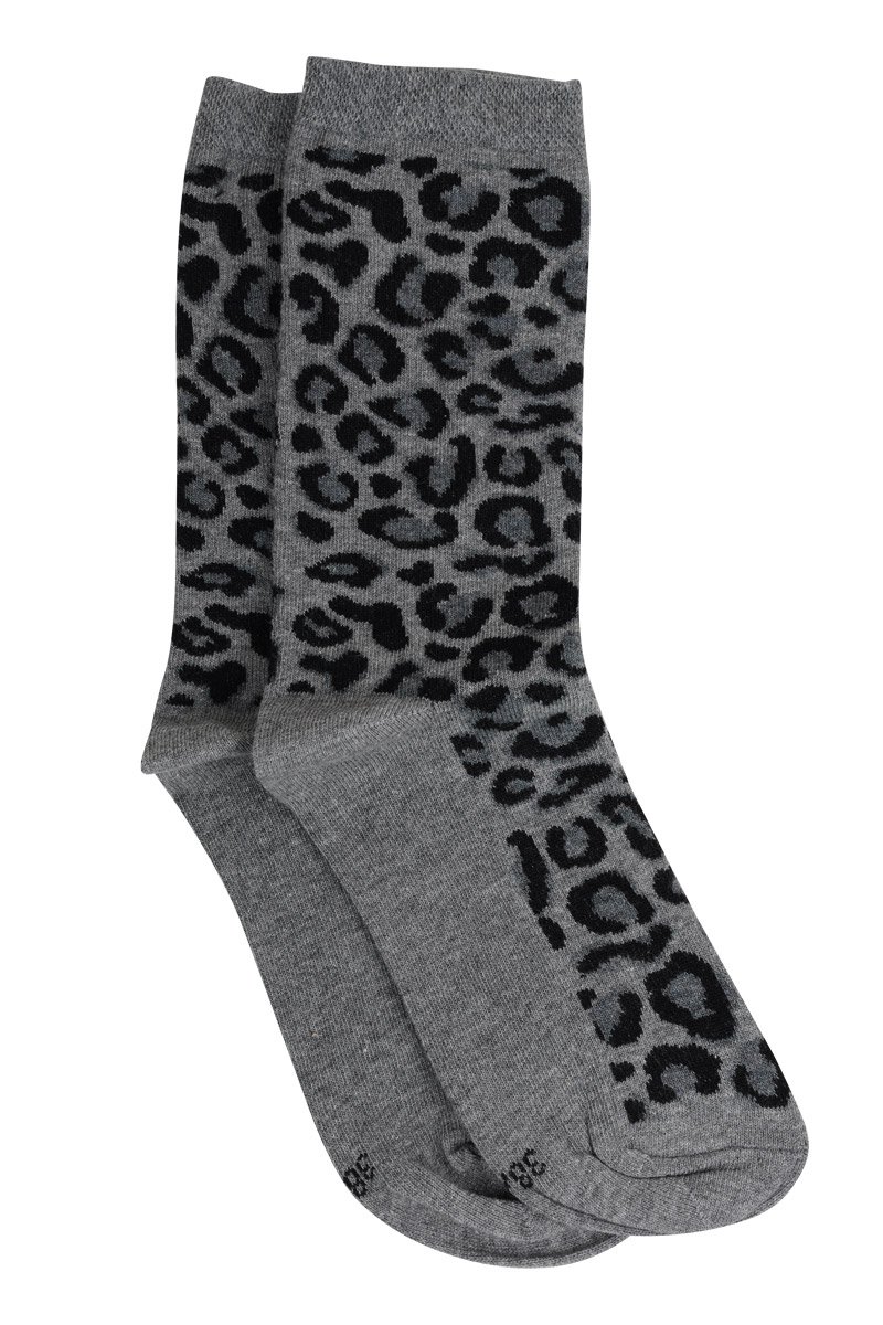 Chaussettes motif léopard - coton