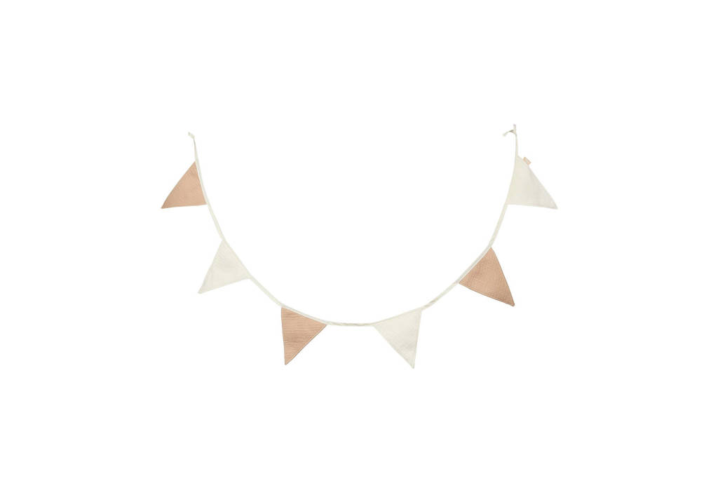 stoffen vlaggenlijn 200x17cm Party Collection - Biscuit/Ivory