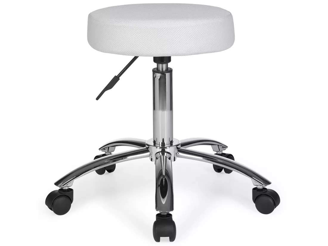 Design Tabouret à Roulettes Pivotant 360° Rembourré Tabouret de bureau
