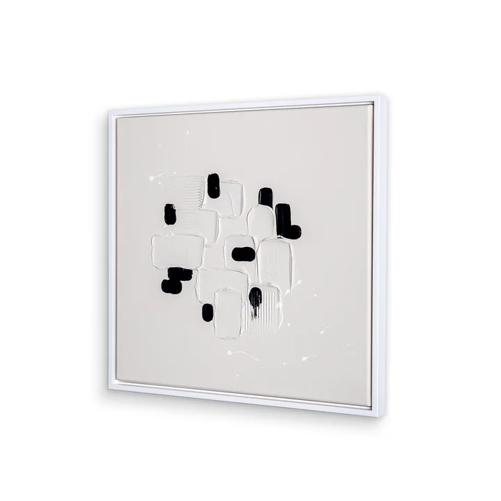 Studio Mykoda - SAHAVA Kasbah 1, 80 x 80 cm, beige hell / Rahmen weiss