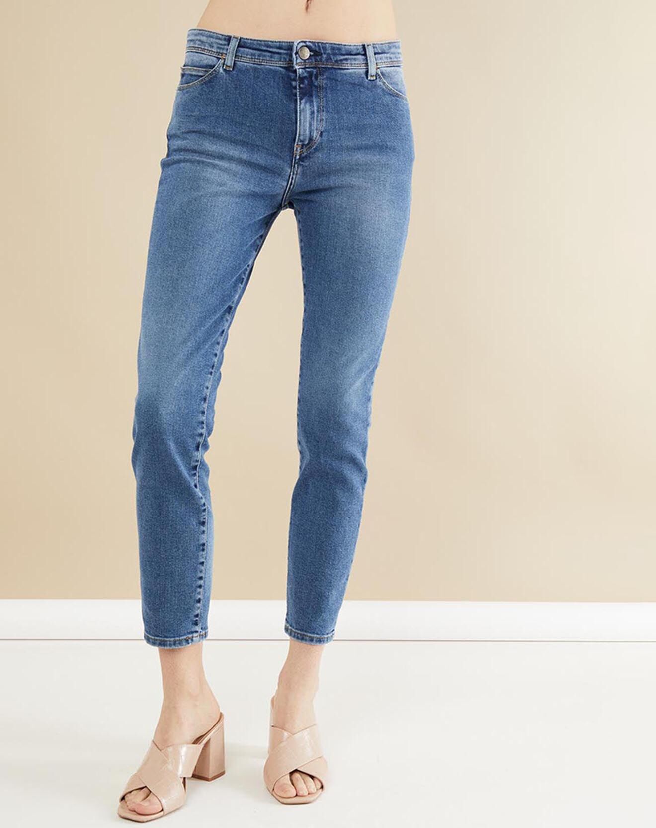 Acquaverde Jean droit Arizona bleu