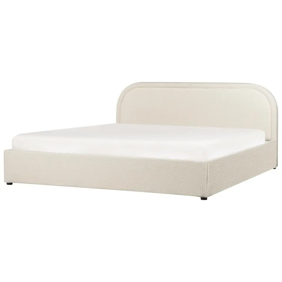 QUILLIEN - Bed met opbergruimte - Beige - 180 x 200 cm - Polyester