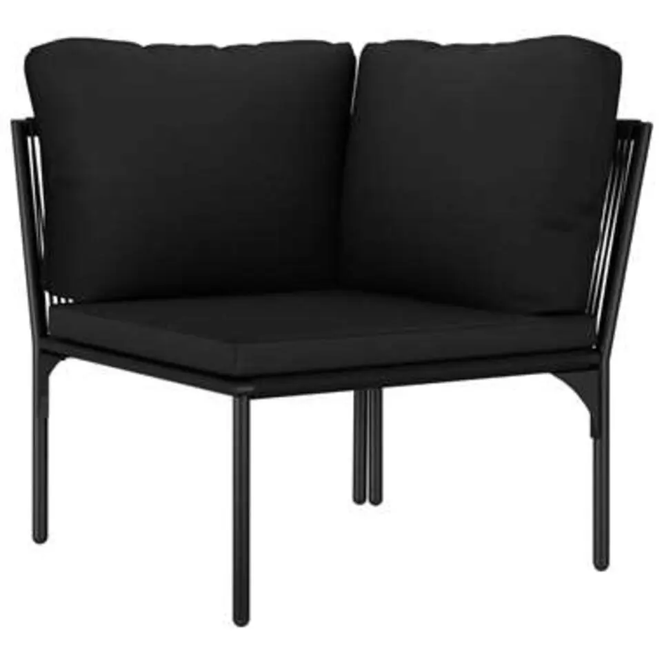 vidaXL - Loungeset - Zwart - PVC