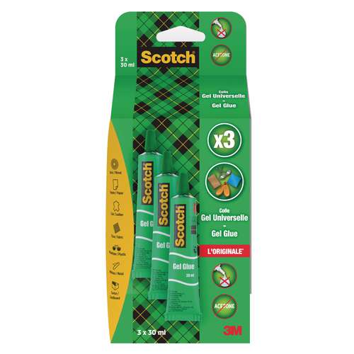 3M SCOTCH® Flüssigkleber Universalgel, 3 x 30 ml