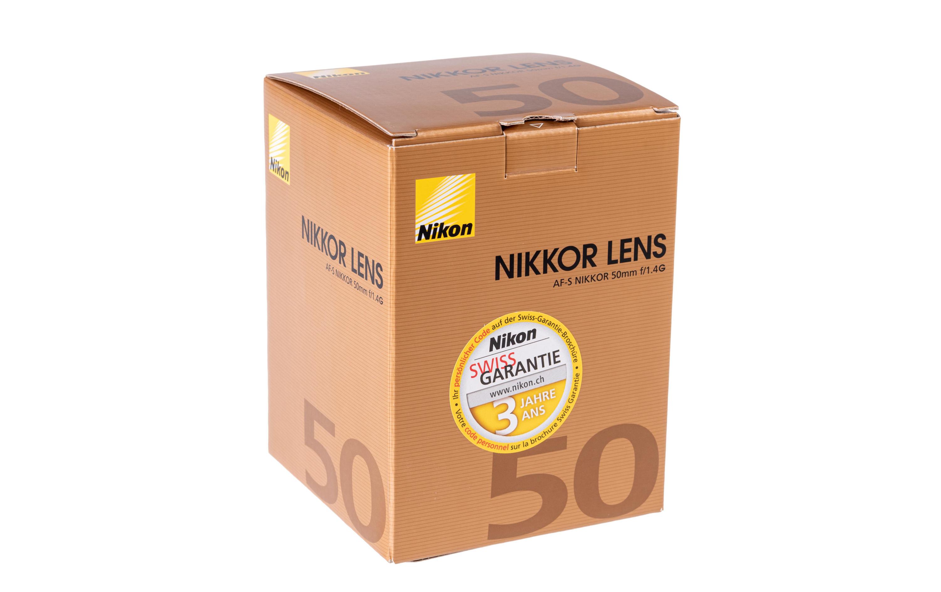 Festbrennweite AF-S 50mm F/1.4G – Nikon F<br>Lichtstarkes Objektiv