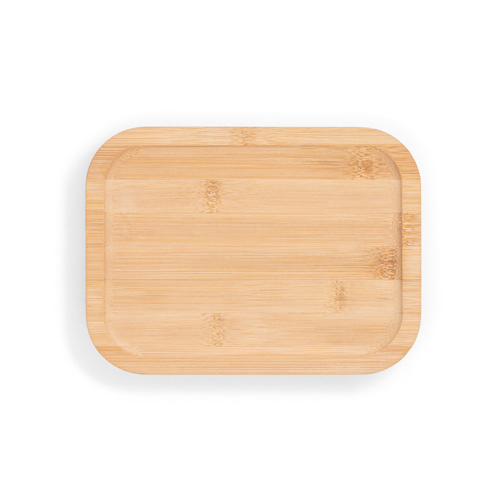 hi!dea 94781 - Lunch Box. Boîte hermétique en verre borosilicaté et couvercle en bambou 1000 mL