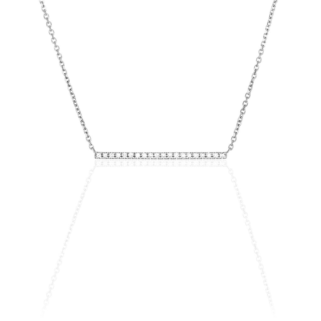 Collier Alayna Or Blanc Diamant