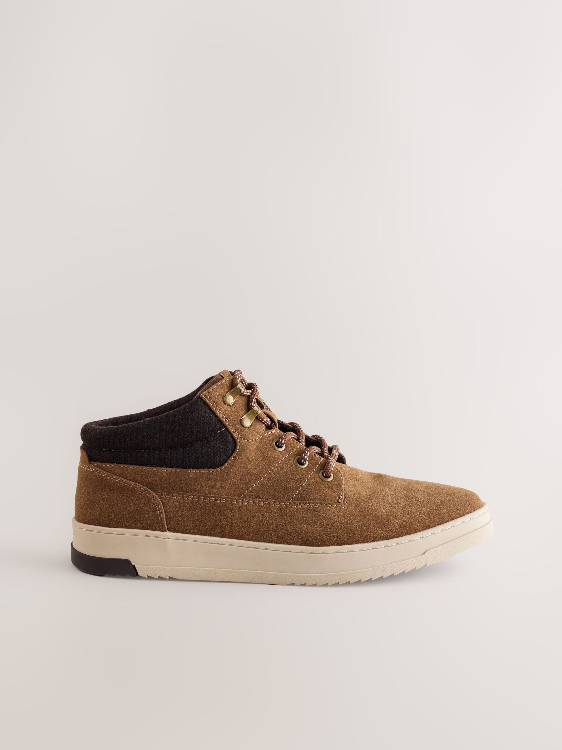 Lichtbruin - Knitted Collar Ankle Boots