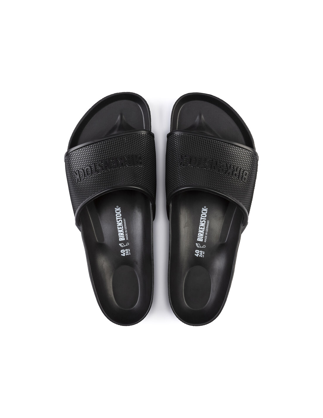 birkenstock Claquettes homme barbados caoutchouc noir