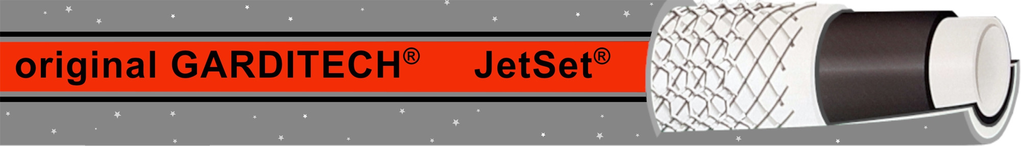 Garditech JetSet Premiumschlauchset mit Armaturen 20 m