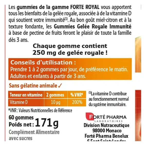 Forté Pharma Forté Royal Geleia Real 60 gomas