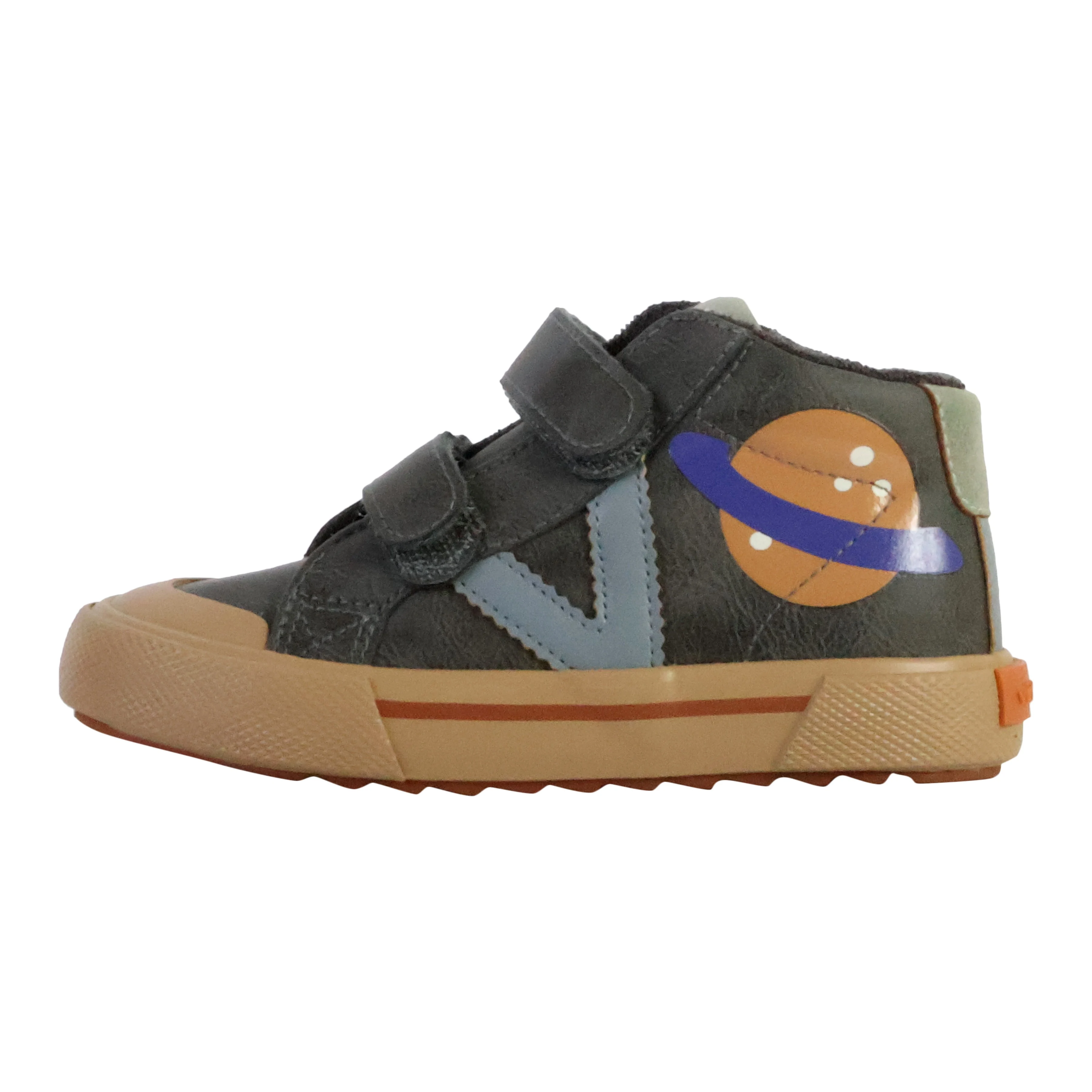 Basket montante à scratch enfant | Gris