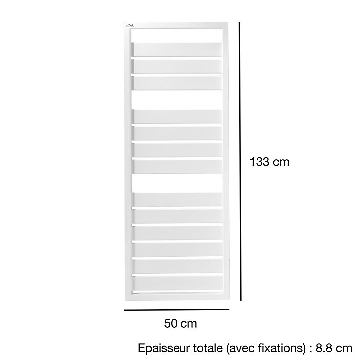 Radiateur sèche-serviettes eau chaude Acova Astrakan anthracite 608W