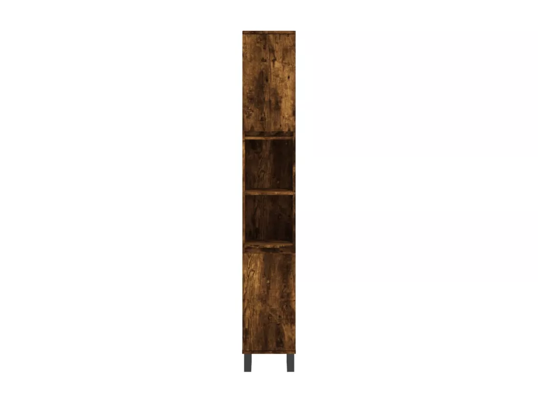 Armoire de bain chêne fumé 30x30x190 cm bois d'ingénierie