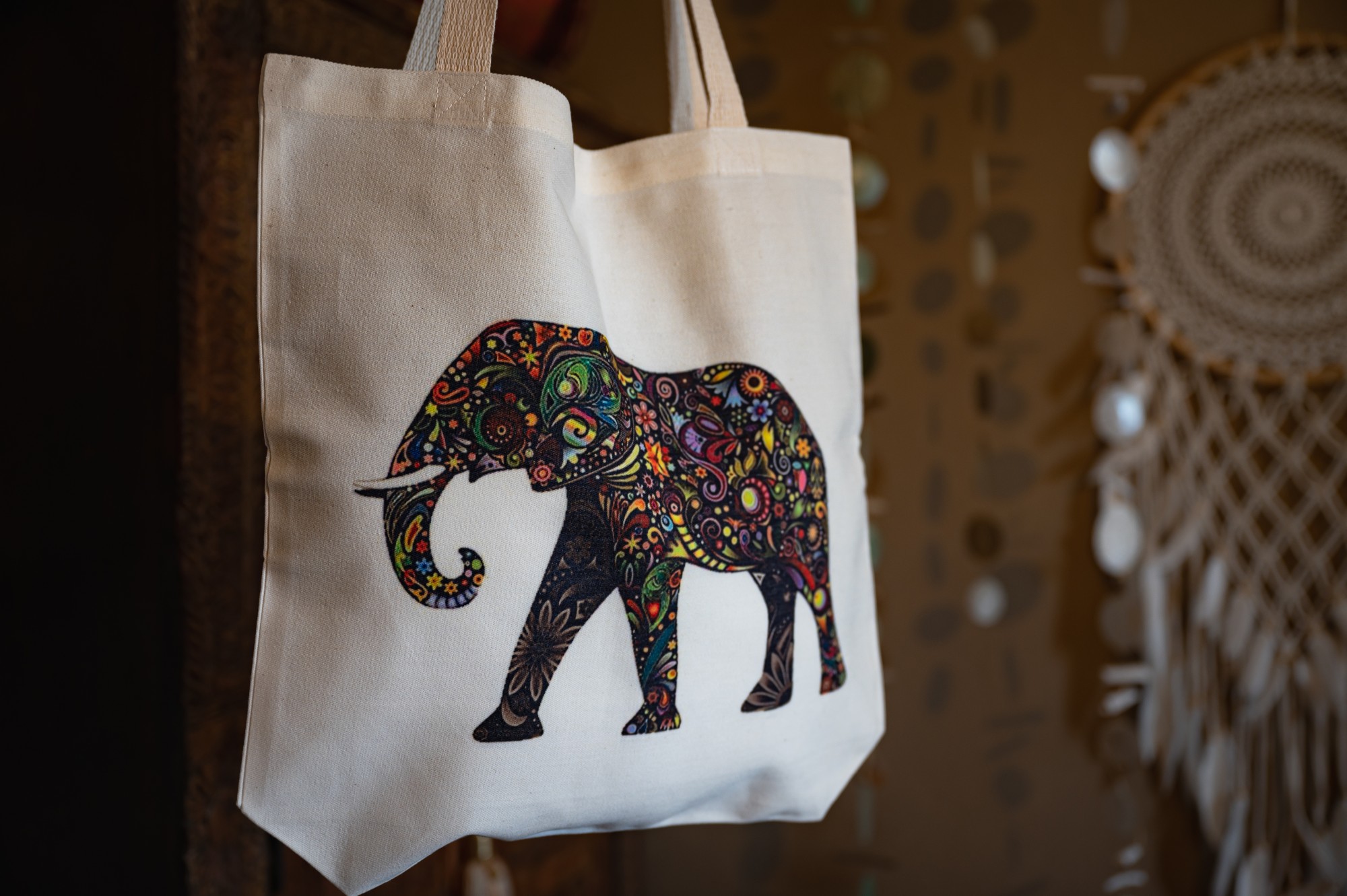 Stoffbeutel 'Elefant', multicolor, B 40 cm, H 40 cm, L 9 cm günstig bestellen