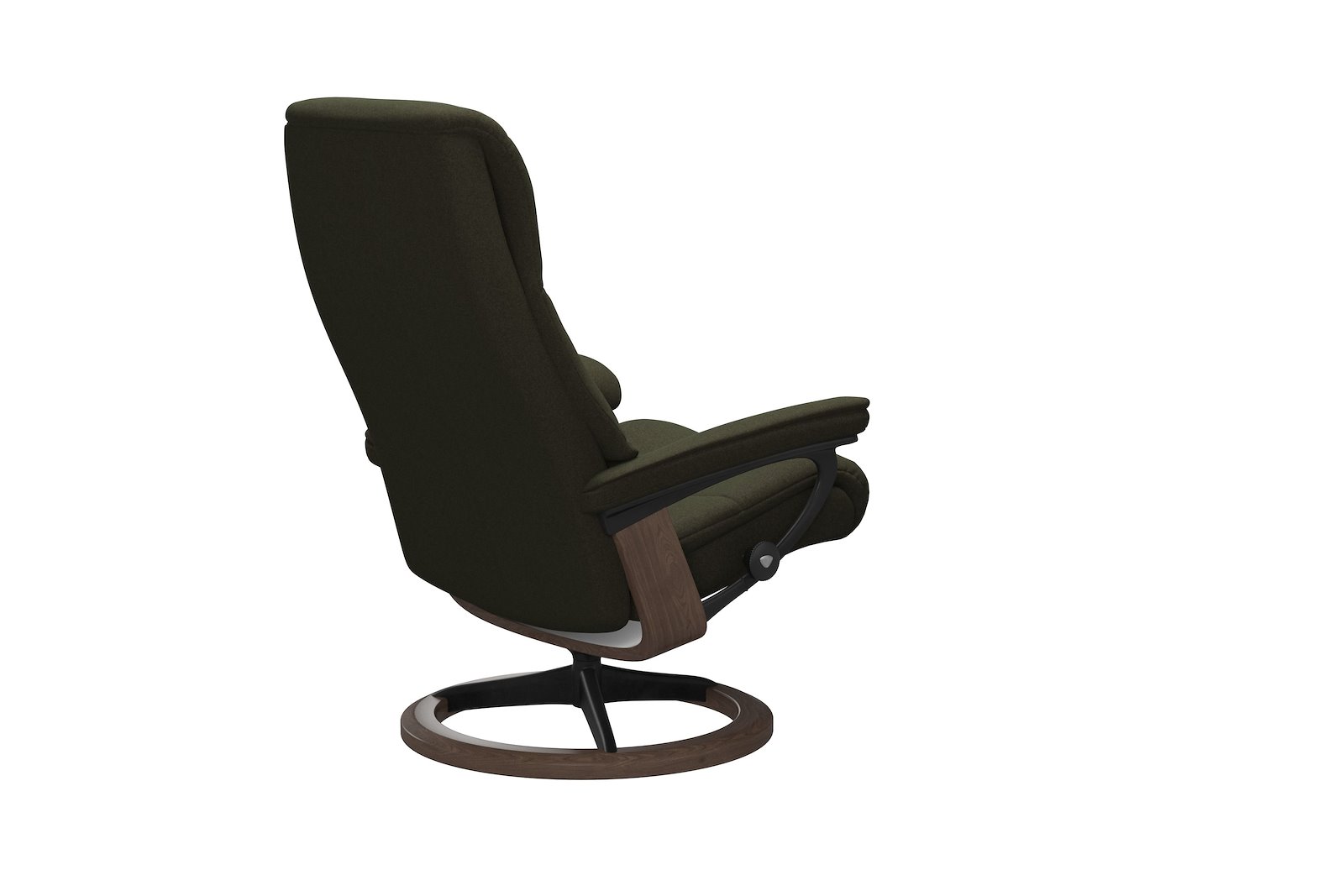 View lenestol Tekstil Calido Green – Signature understell – Sort – Valnøtt - Medium