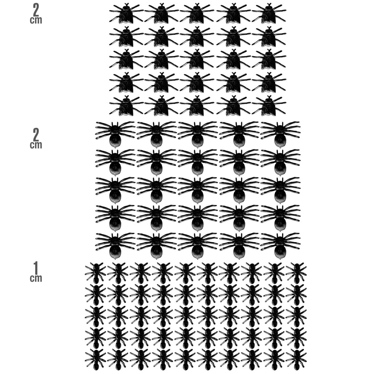 Zwarte Nep Insecten 100st