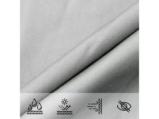 Voile d'ombrage gris clair 5x5 m 100% polyester oxford