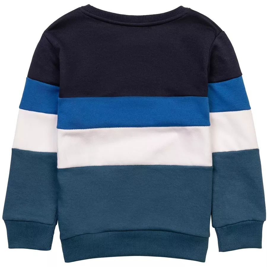 MINOTI Sweatshirt und Shorts im Set DunkelblauWeiß