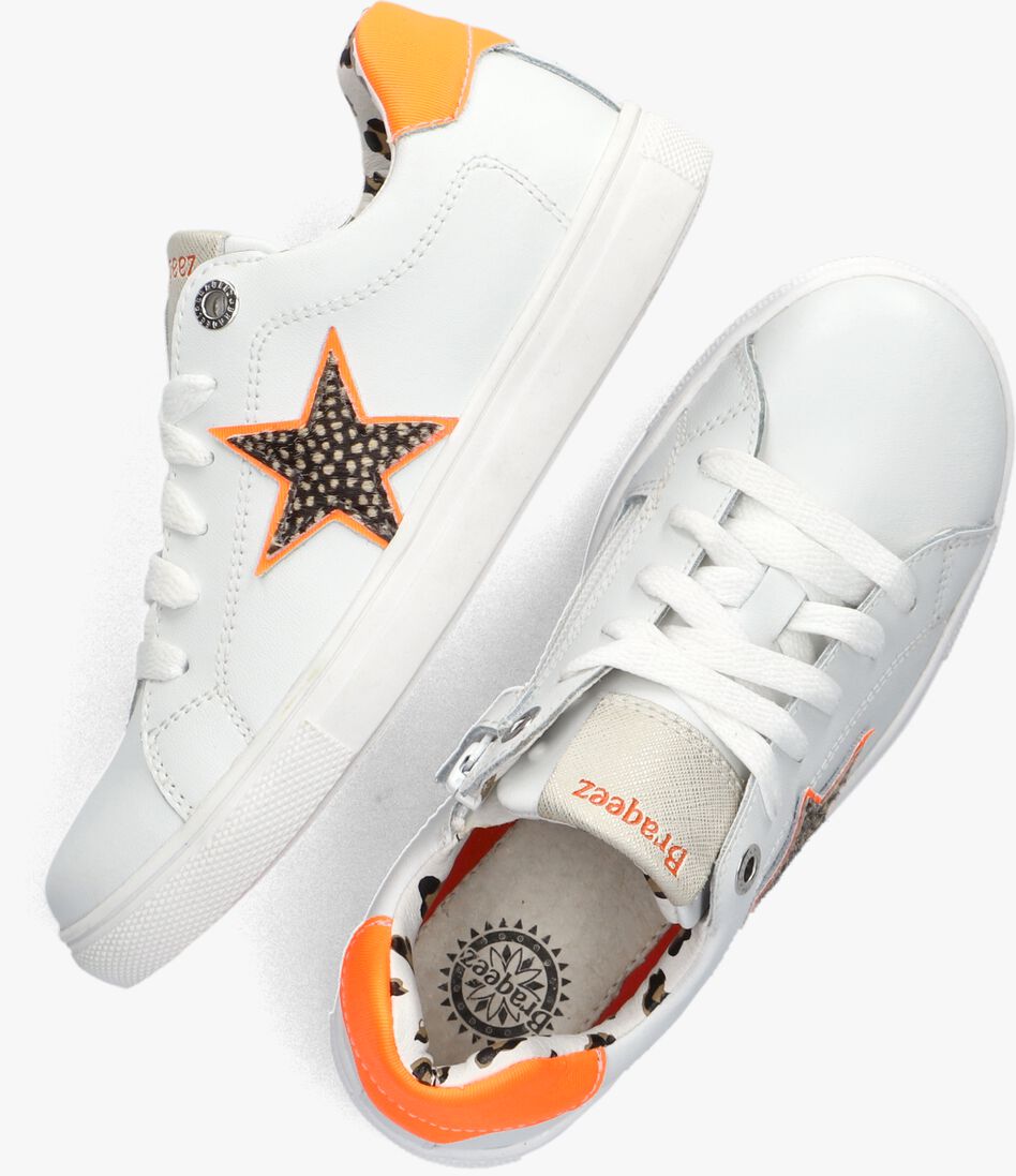 BRAQEEZ witte braqeez lage sneakers leigh louwies