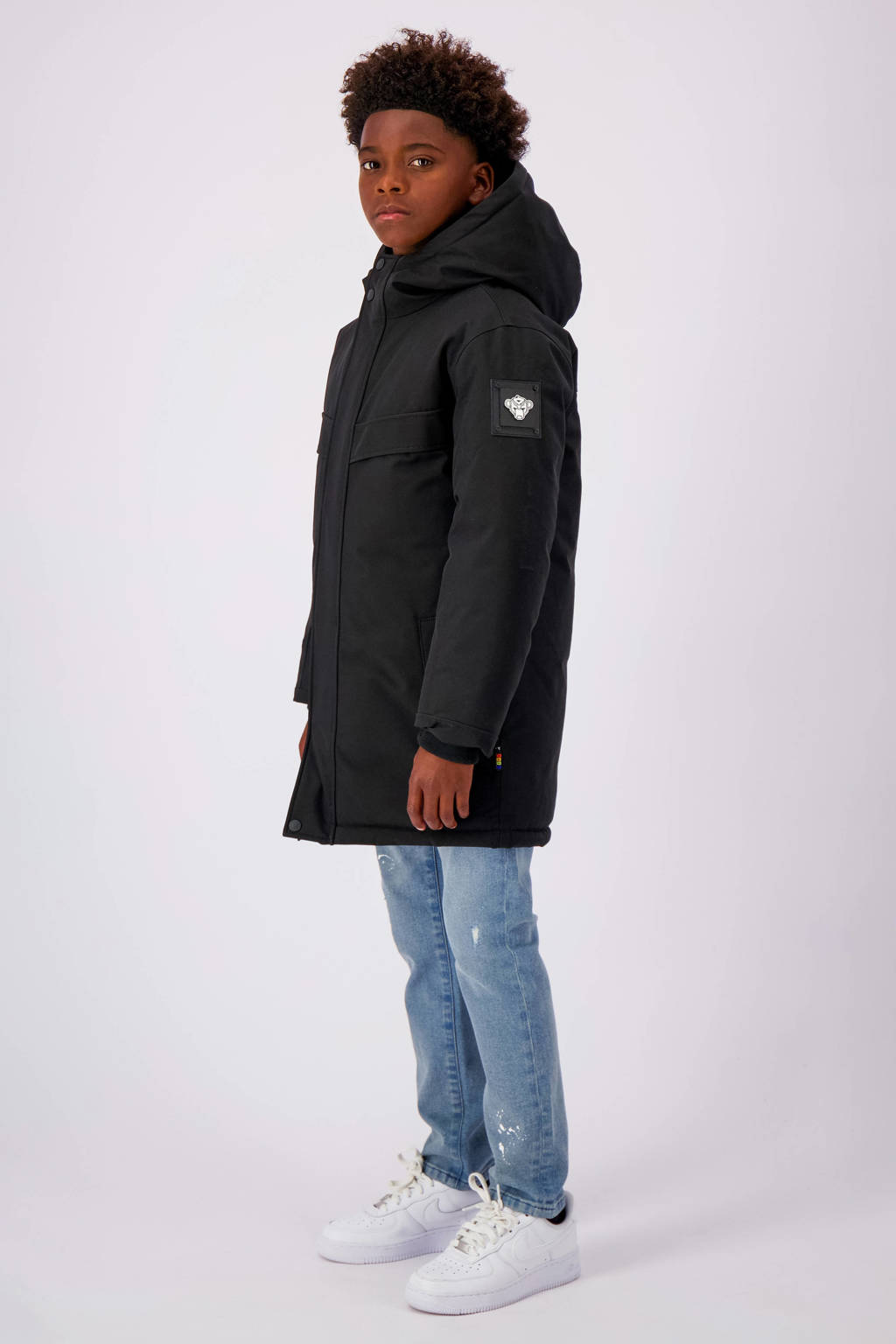 BLACK BANANAS winterjas JR. PARKA PLATE JACKET zwart