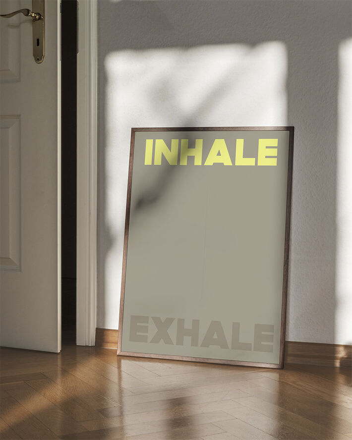 Poster & Frame A Love Story by Anne Mark Møller - Inhale Exhale Flerfarvet