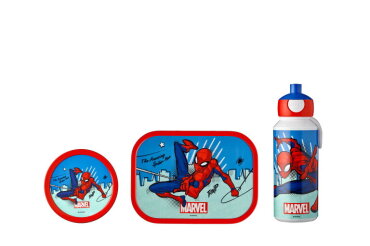 Lunchset Campus (drinkfles pop-up, lunchbox & fruitbox) - Spiderman