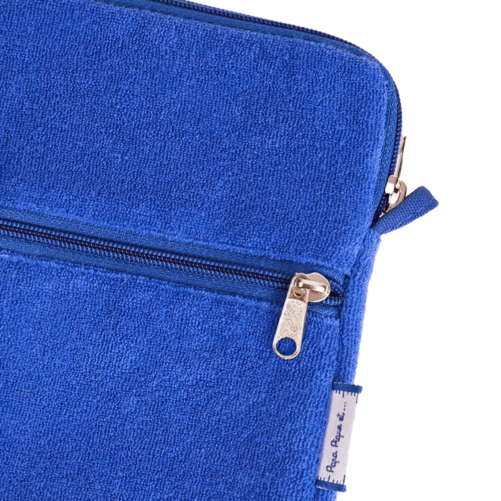 Pochette Téléphone Matelassée Eponge Bleu Navy