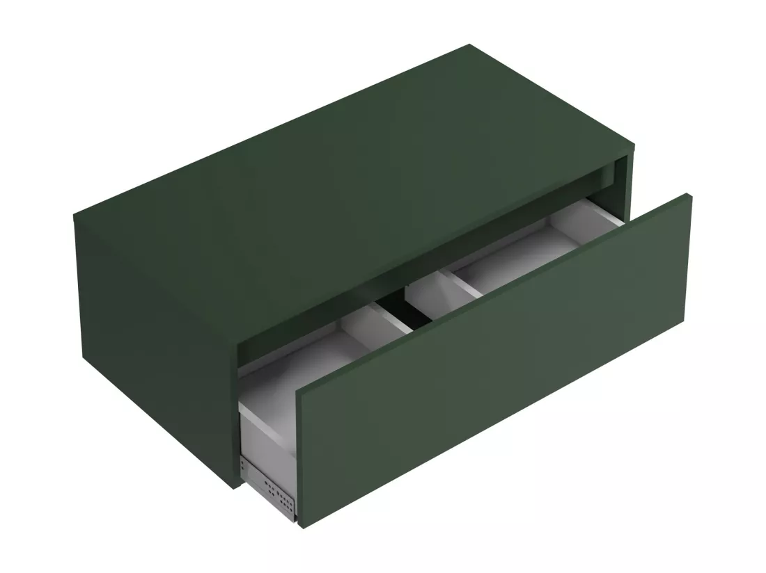 Meuble sous vasque suspendu - Coloris vert mat - 94 cm - TEANA II