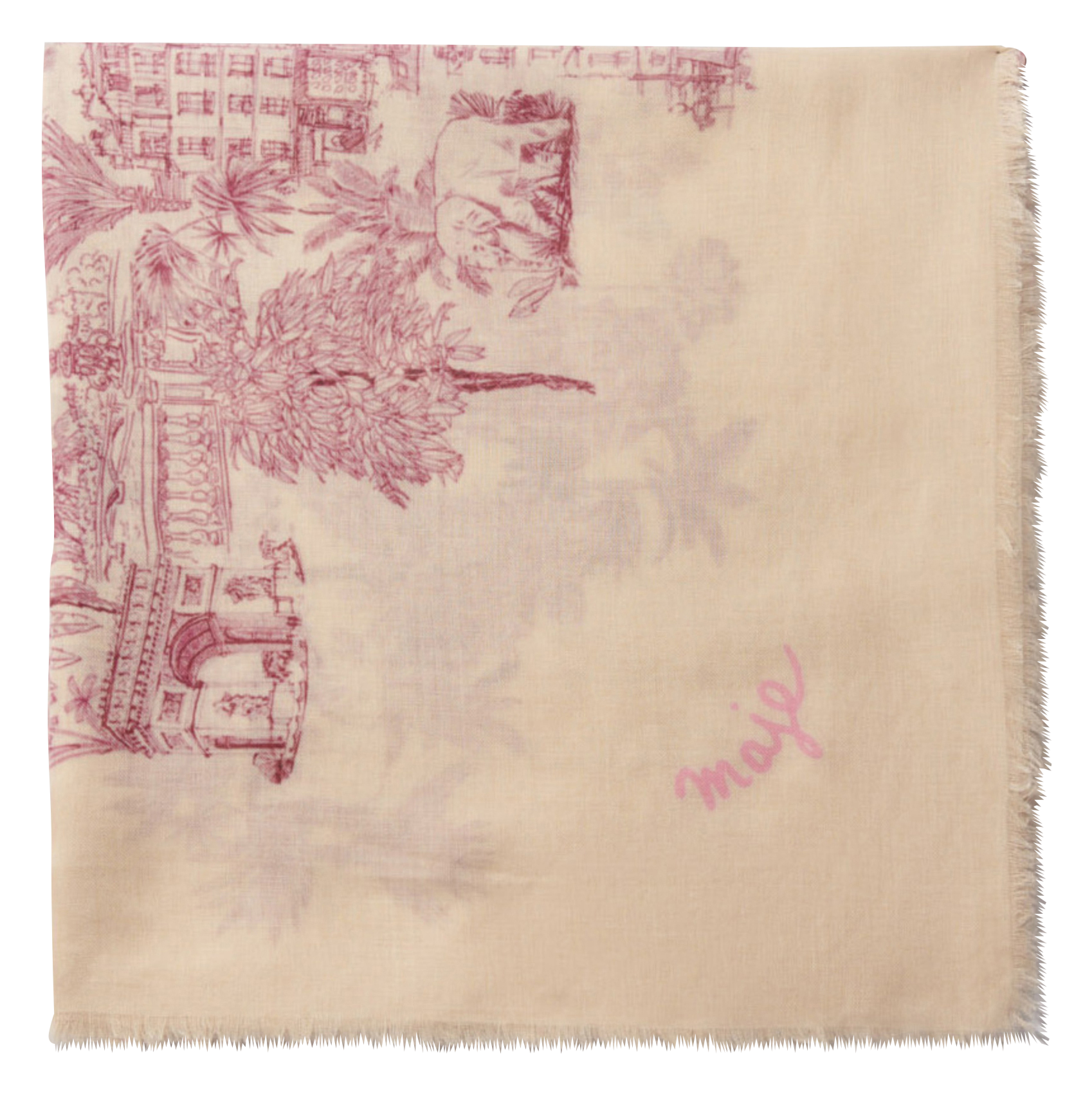 Foulard imprimé | Rose