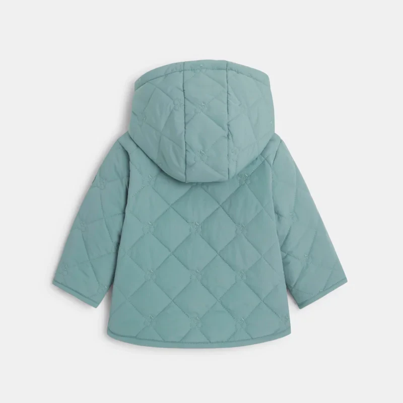 Veste matelassée à capuche déperlante vert bébé fille Vert